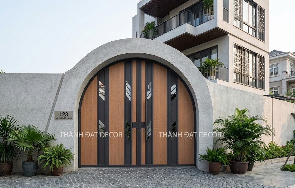 Dự án cổng decor theo kiến trúc